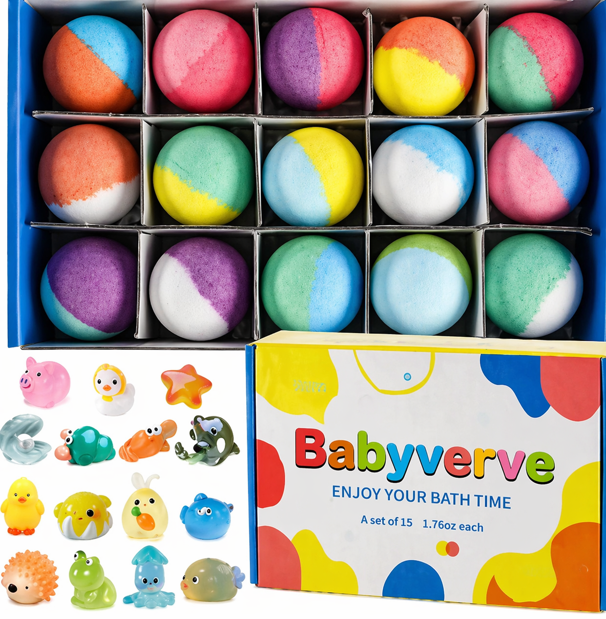 Babyverve 12-teiliges Ozean-Bade-Set (mit Überraschungsspielzeug) 🌊🛁