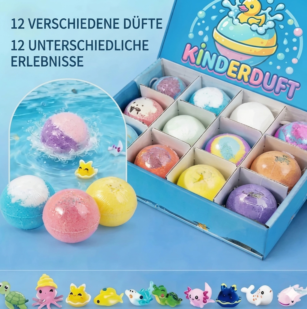Babyverve 12-teiliges Ozean-Bade-Set (mit Überraschungsspielzeug) 🌊🛁